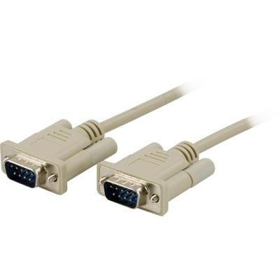 DELTACO DB-9 (M) to DB-9 (M | Connection cable | 2m | Grey